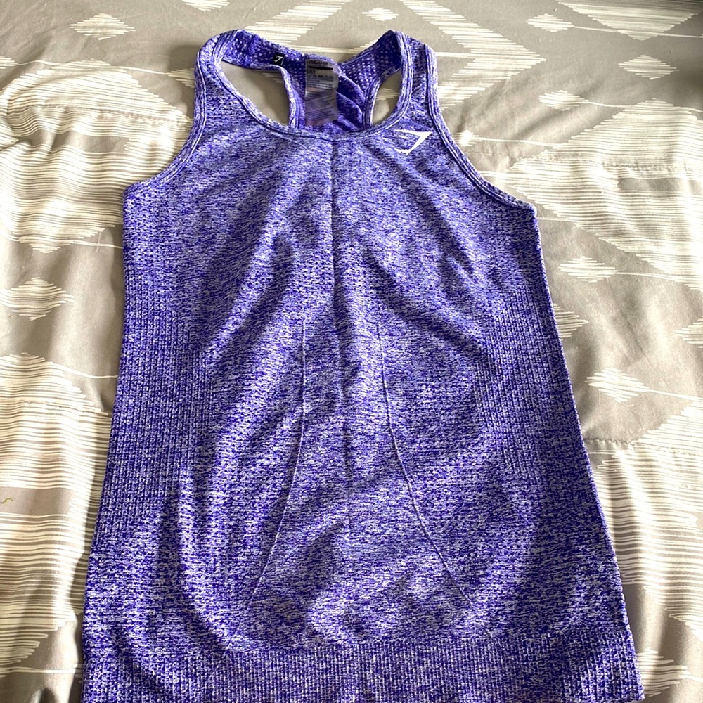 Purple seamless gym tank top